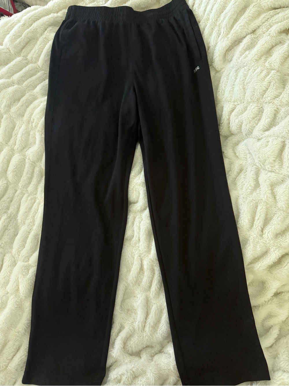 Black Straight Leg Athletic Pants DSG